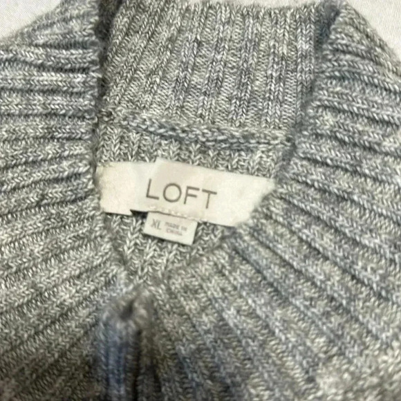 Loft Turtleneck long sleeve sweater dress gray size XL - Picture 3 of 7
